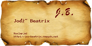 Joó Beatrix névjegykártya